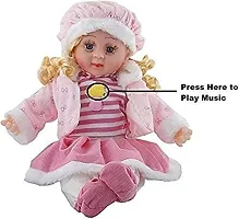 Musical Rhyming Baby Doll, Big Stroller Dolls, Laughing and Singing Soft Push Stuffed Talking Doll Baby Girl Toy for Kids-Multi Color-thumb1