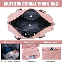 Travel Bag, Waterproof Oxford Fabric,Overnight Duffel Bags for Women, Dry and Wet Separation Sports Tote Gym Bag (Pink)-thumb3