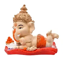 Ruchit Handicraft Handcrafted Polyresin Eco Friendly Lord Ganesha Ganpati Idol Figurine | Lord Ganesha Statue for Home Decoration, Multicolor-thumb1