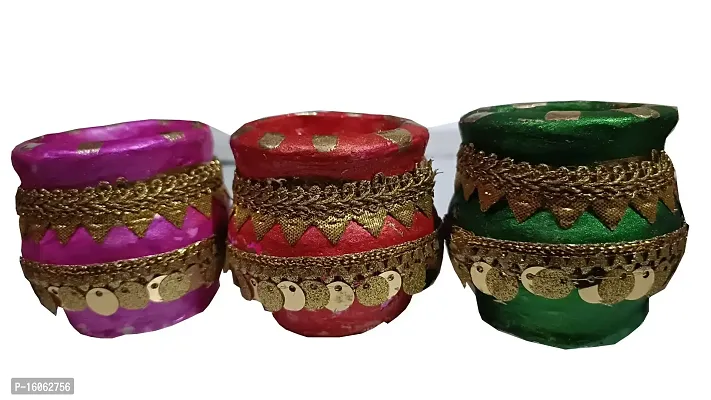 Mahi Home Decor Diwali Diyas|Traditional Handmade Terracotta Clay Diya | Diya for Puja | Diwali Home Decoration Diya (Set of 4, Multicolour)-thumb0