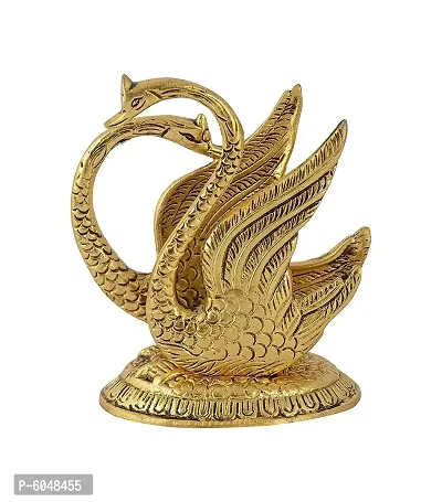 Metal Swan Napkin Holder or Duck Tissue Paper Dispenser Stand Showpiece for Dining Table (12x8x12 cm,Gold)-thumb0