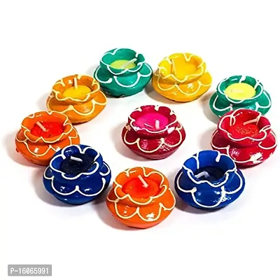 Mahi Home D?cor Decorative Matki Diyas/Colourful Diya Set/Deepak for Diwali (Set Of-10)-thumb0