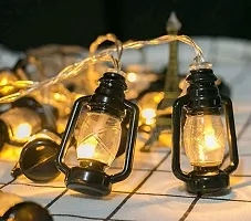 Mahi Home Decor Black Lantern 16 LED Fairy String Lights for Home Decoration, Festival Decor Lights Diwali Christmas (Warm White)-thumb2