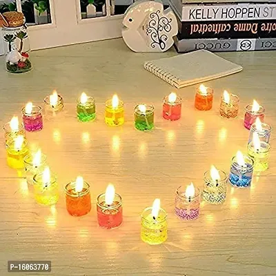 Mahi Home Decor Diwali Beautiful Handcrafted Gel Wax Diya Beautiful Tea Light Diya for Festive Session, Multicolour Set of 6-thumb0