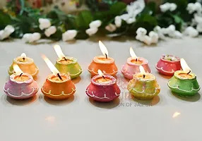 Mahi Home Decor Diwali Diyas | Traditional Handmade Terracotta Clay Diya | Mitti Deepak Decorate for Diwali | Diya for Puja | Diwali Home Decoration Diya (Set of 10, Multicolor)-thumb3