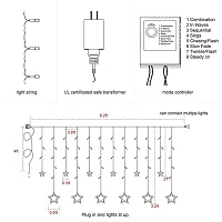 Mahi Home Decor Decorative 138 LED Star Curtain Lights for Diwali Christmas Wedding - 2.5 Meter ( White)-thumb3