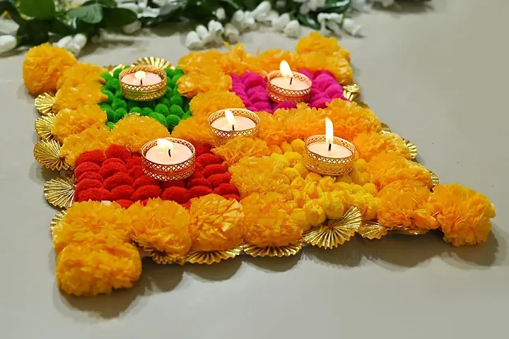 Ruchit Handicraft Candle Holders Candle Holder/Candle Stand/Candles Tea Light Holder for Home Living Room Diwali Decoration, Set of 6