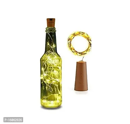 Mahi Home D?cor Cork Lights Copper Wire String Lights, 2 Meter Battery Operated Wine Bottle Fairy Lights Bottle DIY, Christmas, Wedding Party D?cor Light (Bottles are Not Included) (10)