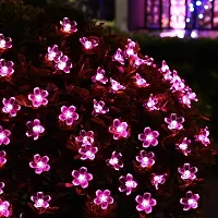 Silicon Flower Curtain String Window Festival Lights Indoor Outdoor Home Decoration Series for Diwali, Christmas, Wedding,(3 Meter, PURPLE,14 Flower LED)-thumb4