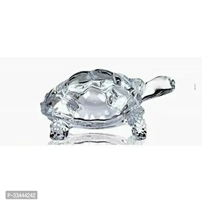 Feng shui Crystal Turtle (Small 5 inches, Transparent) Tortoise for Peace and Prosperity | Home Decor and Gifting Vastu-thumb3