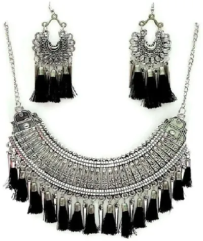 Festive Wear Oxidized Necklace Set