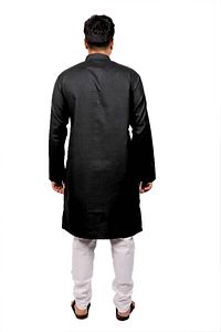 Men Kurta and Pyjama Set Cotton Blend Black-thumb1