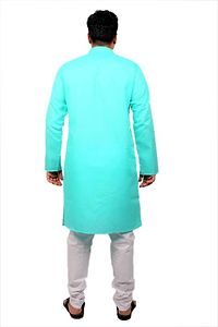 Men Kurta and Pyjama Set Cotton Blend Firoza-thumb1