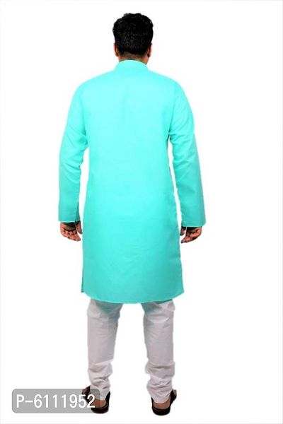 Men Kurta and Pyjama Set Cotton Blend Firoza-thumb2