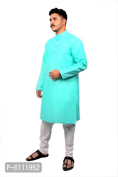 Men Kurta and Pyjama Set Cotton Blend Firoza-thumb4