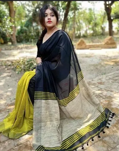 Latest Attractive Cotton Sarees with Blouse Piece