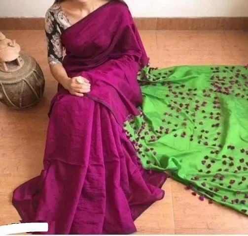 New In Silk Cotton Saree without Blouse piece 