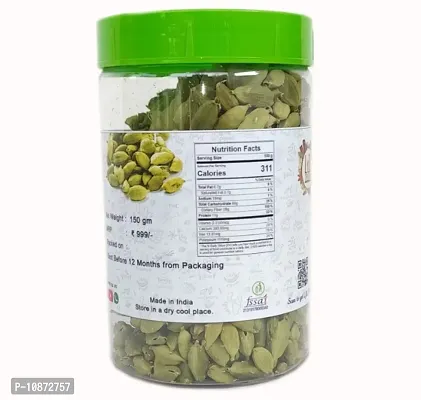 Natural Green Bold Cardamom (from Idukki, Kerala) | 100% Pure  Natural / 7-8 mm Elaichi -150 g-thumb2