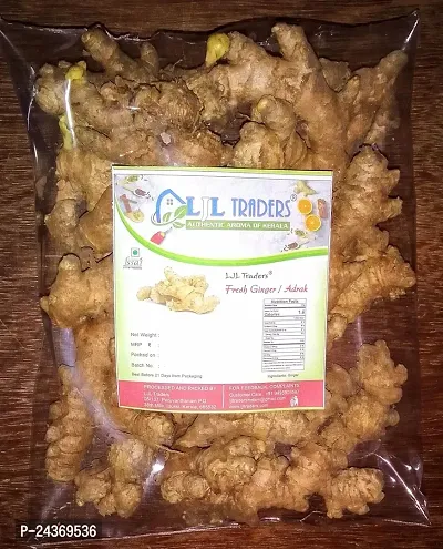 LJL Tradersreg; Fresh Organic Ginger | Adrak | Product of Kerala (Suitable For Eating And Planting) - 400 g