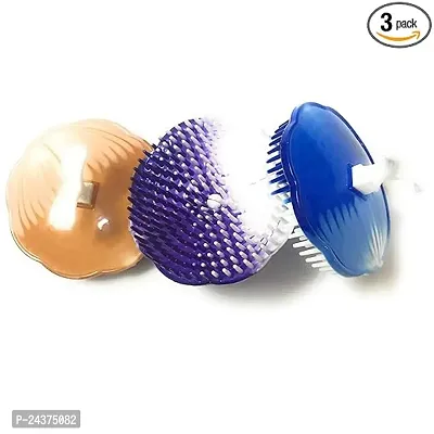 LJL Traders Round Shape Multicolour Hair Comb for massaging or Shampooing (Pack of 3)