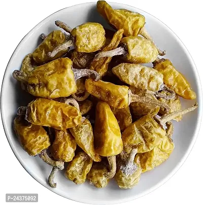 LJL Traders Kerala Special Sun Dried Salted Curd Chillies / Curd dip Chilly Dried / Sandige menasu / Kondattam Mulaku / Uppu Mirapakai - 300 g