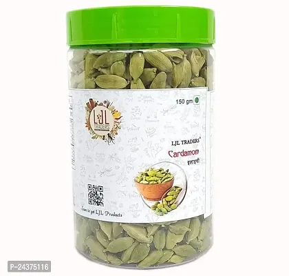 LJL Traders Green Cardamom / Choti Elaichi / Ilaichi Seeds Natural Whole - Product of Kerala. 150 Gram