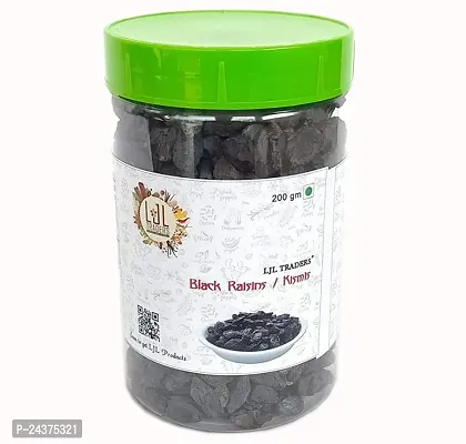 LJL Traders Indian Black Raisins Seeded / Dry Grapes / Kismis / Kishmish (Product of Kerala) 200 gm