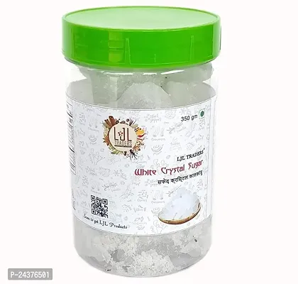 LJL Traders White Crystal Sugar / White Kalkandam / Dhaga Mishri / Dala Misri Crystal / Mishri Sugar Crystal (Product of Kerala) 350 gm