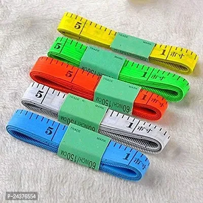 LJL Traders Cloth/Object/Body Measurement Tape (Multicolour, Plastic, 1.50 Meter/150 cm) - 3 Pieces-thumb5