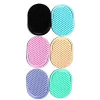 LJL Traders Portable Thin Pocket Comb, Scalp Massager for Oiling and Shampooing (Multi Color, Pack of 4)-thumb1