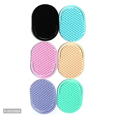 LJL Traders Portable Thin Pocket Comb, Scalp Massager for Oiling and Shampooing (Multi Color, Pack of 4)-thumb2