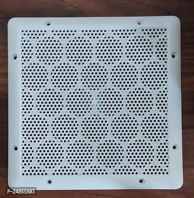 Spicado Traders Exhaust Fan/Chimney Vent Pipe/Wall Air Vent Cover And Mosquito Net Dust controller/White / 8 Inch Square Shape Up To 7 Inch Holes/Pack of - 3-thumb0