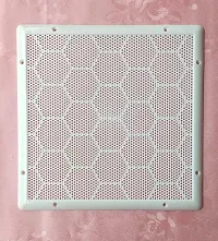 Spicado Traders Exhaust Fan/Chimney Vent Pipe/Wall Air Vent Cover And Mosquito Net Dust controller/White / 8 Inch Square Shape Up To 7 Inch Holes/Pack of - 3-thumb3