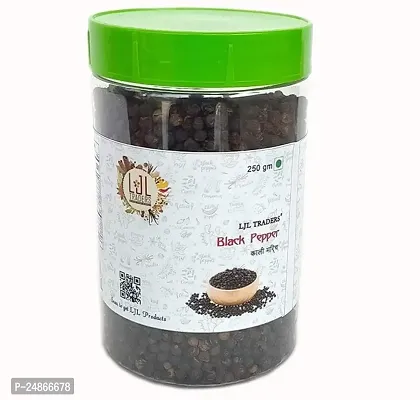 LJL Traders Black Pepper Whole / काली मिर्च / Kali Mirch Sabut (Product of Kerala) - 250 gm-thumb0