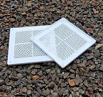 LJL Traders Wall Exhaust Fan Chimney Vent Pipe Cover Mosquito Net Dust Controller/Square Cowl Air Vent Grille Cover Ducting, Color - White, 7 Inch Square - 1 Piece-thumb4