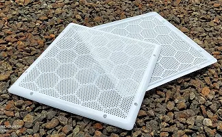 LJL Tradersreg; Exhaust Fan/Chimney Vent Pipe/Wall Air Vent Cover And Mosquito Net Dust controller, Vent Cap, Vent Grill, Material - Polypropylene, Color - White (12 Inch Square, 1 Piece)-thumb2