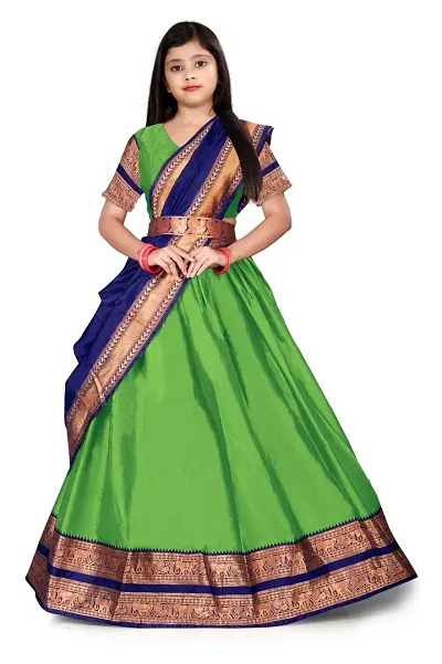 Stylish Jaquard Lehenga Cholis Set For Girl