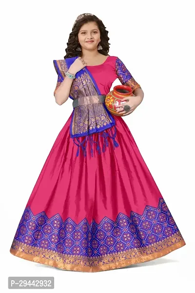 Trendy Brocade Classy Lehenga Choli For Girls - Pink-thumb0