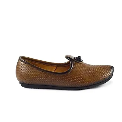 Styliano Casual Wear Kids Boys ethnic style Jutti/Mojari, color Tan Size 5, (Kids_ST15-Tan) (numeric_4)
