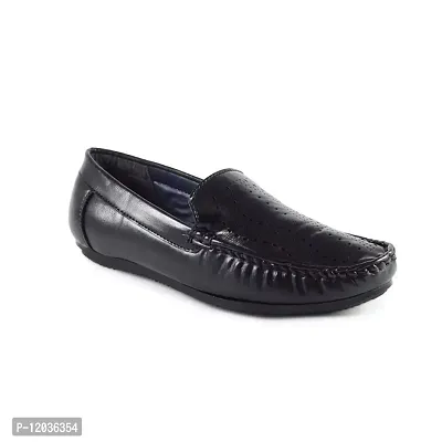 STYLIANO Casual Kids Boys Loafer Shoes Color Black Size 2-5 (ST20-Blk)-thumb0