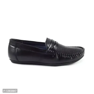 STYLIANO Casual Kids Boys Loafer Shoes Color Black Size 2-5 (ST18-BLK)-thumb2