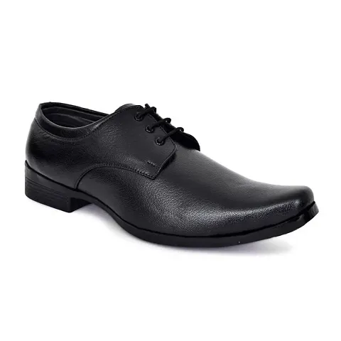 Solid Synthetic Leather Lace Up Formal Shoes