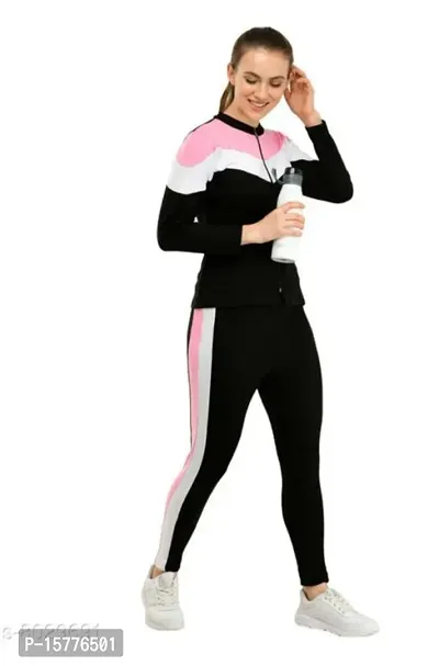 Classic Polyester Spandex Solid Track Suit for Women-thumb0