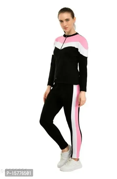 Classic Polyester Spandex Solid Track Suit for Women-thumb2