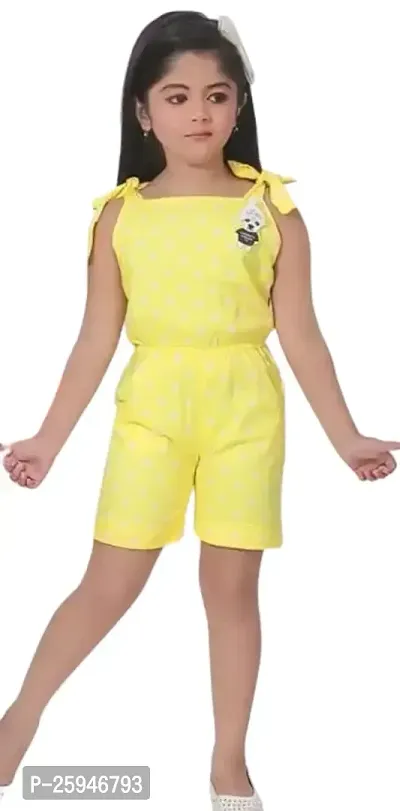 Fabulous Cotton Printed Jumpsuit For Girls-thumb0