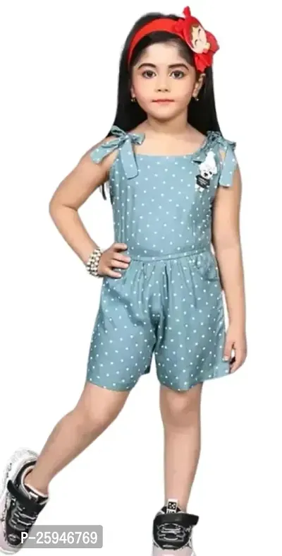 Fabulous Cotton Printed Jumpsuit For Girls-thumb0