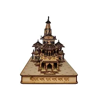 DVM Shri Ram Ayodhya Mandir 3D Model with Glossy Polish Shri Ram Mandir Showpiece with Hanuman ji in front of temple Decor gift item Puja article Shri Ram Mandir, Ram Janmabhoomi Ayodhya Temple, Souve-thumb2