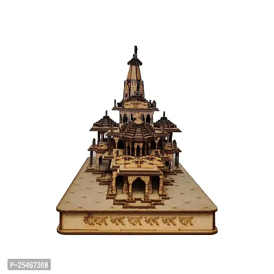 DVM Shri Ram Ayodhya Mandir 3D Model with Glossy Polish Shri Ram Mandir Showpiece with Hanuman ji in front of temple Decor gift item Puja article Shri Ram Mandir, Ram Janmabhoomi Ayodhya Temple, Souve-thumb3