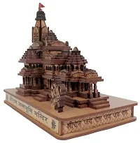 Handmade Wooden Shri Ram mandir Ayodhya 3D Wood Tempal for Home Decoration, Office, and Gift, Full Polished (Medium)-thumb3