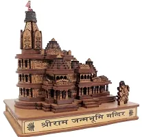 Handmade Wooden Shri Ram mandir Ayodhya 3D Wood Tempal for Home Decoration, Office, and Gift, Full Polished (Medium)-thumb4